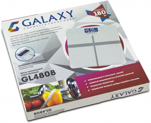 Весы напольные электронные Galaxy GL 4808 макс.180кг белый фото 4