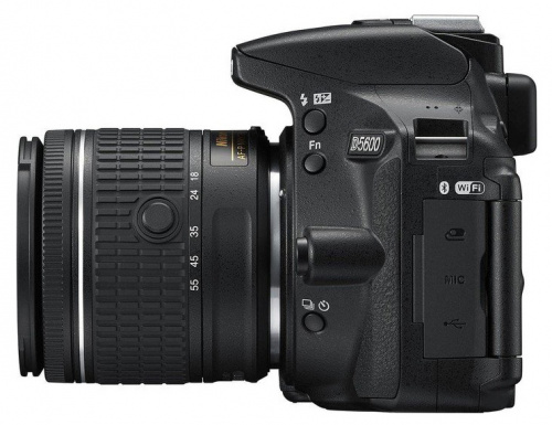 Зеркальный Фотоаппарат Nikon D5600 черный 24.2Mpix 18-55 VR AF-P f/3.5-5.6G 3" 1080p Full HD SDXC Li-ion фото 4