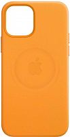 Чехол (клип-кейс) Apple для Apple iPhone 12/12 Pro Leather Case with MagSafe золотой апельсин (MHKC3ZE/A)