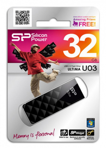 Флеш Диск Silicon Power 32GB Ultima U03 SP032GBUF2U03V1K USB2.0 черный фото 3
