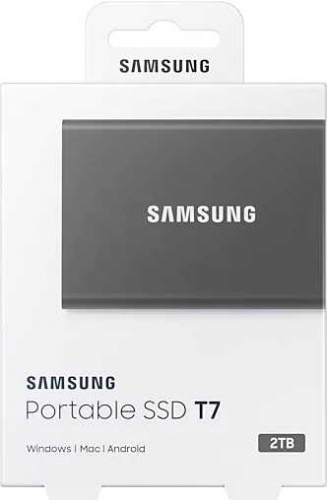 Накопитель SSD Samsung USB-C 2TB MU-PC2T0T/WW T7 1.8" черный фото 7