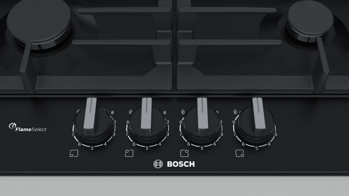 Газовая варочная поверхность Bosch PCH6A6B90R черный фото 3