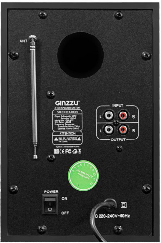 Колонки Ginzzu GM-407 2.1 черный/красный 40Вт беспроводные BT фото 3