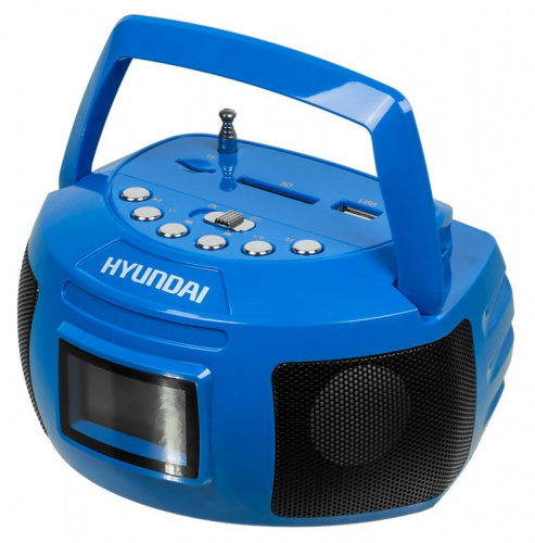 Аудиомагнитола Hyundai H-PAS160 синий 6Вт/MP3/FM(dig)/USB/SD фото 2