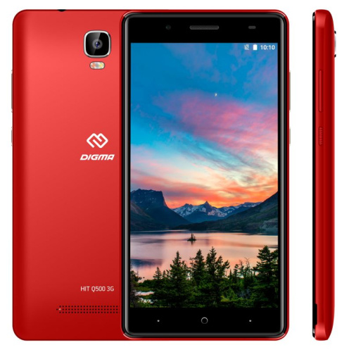 Смартфон Digma Q500 3G HIT 8Gb 1Gb красный моноблок 3G 2Sim 5" 480x854 Android 7.0 5Mpix WiFi GPS GSM900/1800 GSM1900 TouchSc MP3 FM microSD max32Gb фото 5
