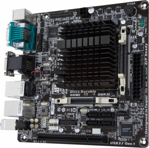 Материнская плата Gigabyte GA-J3455N-D3H 2xDDR3L mini-ITX AC`97 8ch(7.1) 2xGgE+VGA+HDMI фото 4