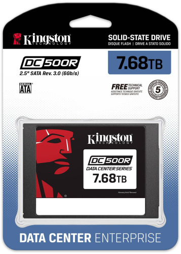 Накопитель SSD Kingston SATA III 7.68TB SEDC500R/7680G DC500R 2.5" 0.6 DWPD фото 3