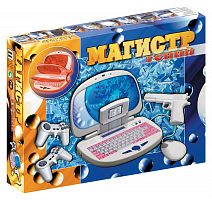 Игровая консоль Dendy Магистр Гений белый +Кабель AV, Джойстик 8-bit 9р- 2шт, Обучающий Картридж 8-bit, мышь