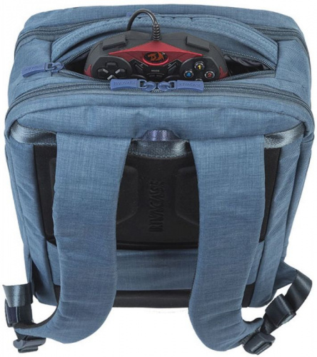 Рюкзак для ноутбука 17.3" Riva 8365 синий полиэстер женский дизайн фото 6