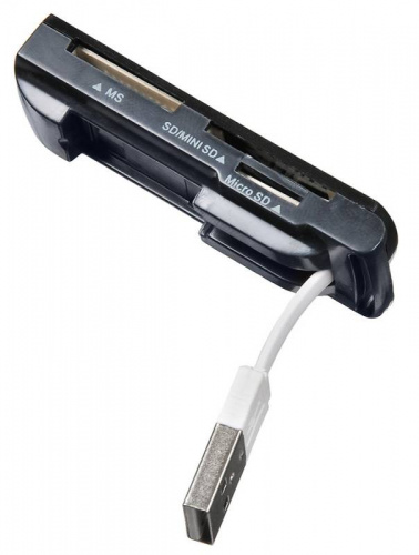 Устройство чтения карт памяти USB2.0 Buro BU-CR-108 черный фото 5
