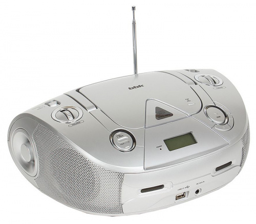 Аудиомагнитола BBK BX318BT серебристый 5Вт/CD/CDRW/MP3/FM(dig)/USB/BT фото 2