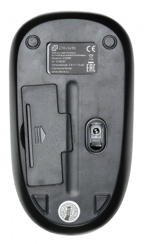 Мышь Оклик 515MW черный/серый оптическая (1200dpi) беспроводная USB для ноутбука (3but) фото 2
