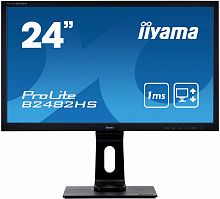 Монитор Iiyama 24" ProLite B2482HS-B5 черный TN LED 16:9 DVI HDMI M/M матовая HAS Pivot 250cd 170гр/160гр 1920x1080 D-Sub FHD 5.1кг