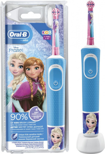 Зубная щетка электрическая Oral-B Kids Frozen синий/розовый