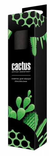 Коврик для мыши Cactus Logo Cactus черный 250x200x3мм фото 3