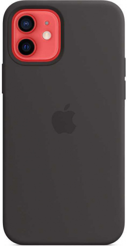Чехол (клип-кейс) Apple для Apple iPhone 12/12 Pro Silicone Case with MagSafe черный (MHL73ZE/A) фото 10