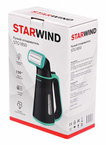 Отпариватель ручной Starwind STG1850 1000Вт черный/бирюзовый фото 4