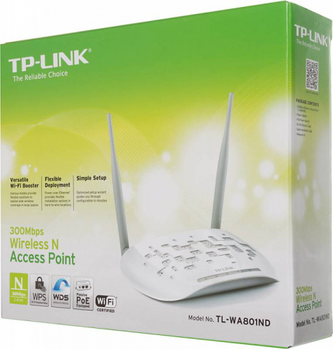 Точка доступа TP-Link TL-WA801ND N300 10/100BASE-TX белый фото 3