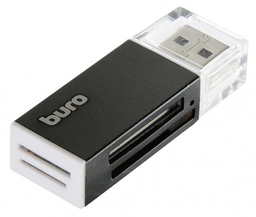 Устройство чтения карт памяти USB2.0 Buro BU-CR-3104 черный фото 5