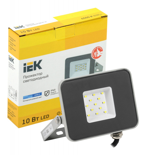 Прожектор уличный IEK СДО светодиодный 10Втсерый (LPDO701-10-K03) фото 3