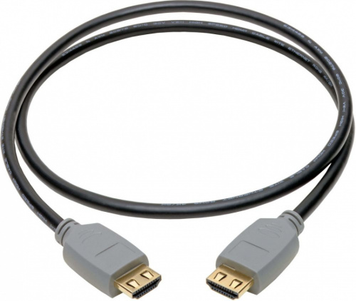 Кабель аудио-видео Tripplite HDMI (m)/HDMI (m) 0.9м. Позолоченные контакты черный/серый (P568-003-2A)