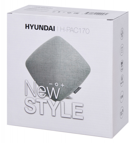 Колонка порт. Hyundai H-PAC170 серый 10W 1.0 BT/3.5Jack/USB 10м 1200mAh фото 2
