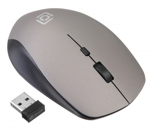 Мышь Оклик 565MW matt черный/серый оптическая (1600dpi) беспроводная USB для ноутбука (4but) фото 8