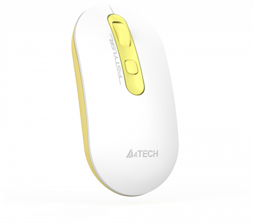 Мышь A4Tech Fstyler FG20S Daisy белый/желтый оптическая (2000dpi) silent беспроводная USB для ноутбука (4but) фото 3