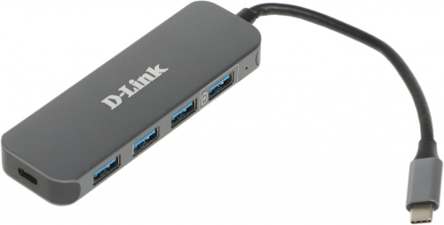 Разветвитель USB-C D-Link DUB-2340 4порт. черный (DUB-2340/A1A) фото 2