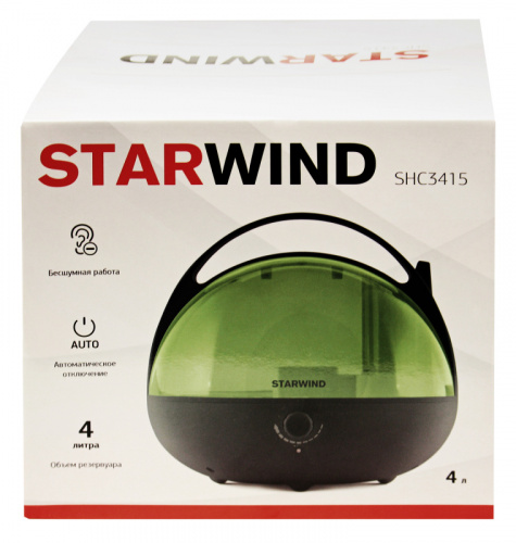 Увлажнитель воздуха Starwind SHC3415 25Вт (ультразвуковой) черный/зеленый фото 2