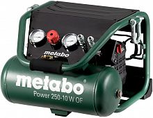Компрессор поршневой Metabo Power 250-10 W OF безмасляный 120л/мин 10л 1500Вт зеленый