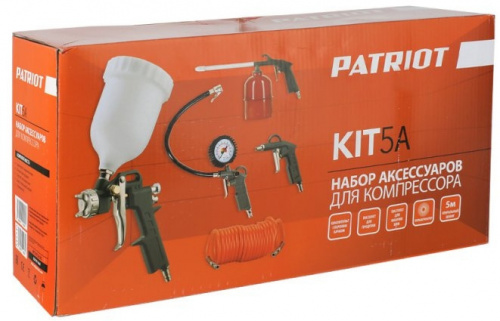 Набор пневмоинструментов Patriot KIT 5A компл.:5 предметов 450л/мин фото 2