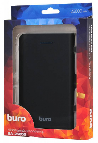 Мобильный аккумулятор Buro RA-25000 Li-Ion 25000mAh 2.1A+1A черный 2xUSB фото 7