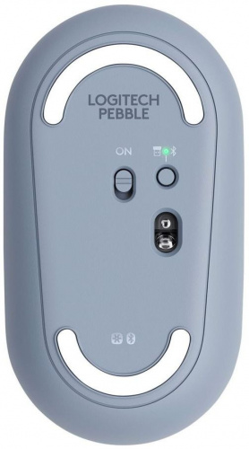 Мышь Logitech Pebble M350 синий оптическая (1000dpi) silent беспроводная BT/Radio USB для ноутбука (2but) фото 3