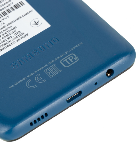 Смартфон Samsung SM-A013F Galaxy A01 Core 16Gb 1Gb синий моноблок 3G 4G 2Sim 5.3" 720x1480 Android 10 8Mpix 802.11 b/g/n GPS GSM900/1800 GSM1900 TouchSc MP3 microSD max512Gb фото 11