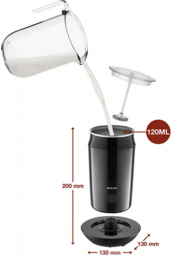 Вспениватель молока для кофемашин Philips CA6500/63 черный 120мл фото 6