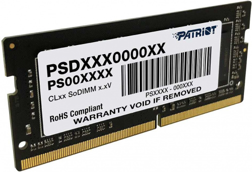 Память DDR4 8Gb 2133MHz Patriot PSD48G21332S RTL PC3-17000 CL15 SO-DIMM 260-pin 1.2В фото 3