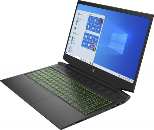 Ноутбук HP Pavilion Gaming 16-a0026ur Core i7 10750H/16Gb/1Tb/SSD256Gb/NVIDIA GeForce GTX 1660 Ti MAX Q 6Gb/16.1"/IPS/FHD (1920x1080)/Windows 10/black/green/WiFi/BT/Cam фото 2