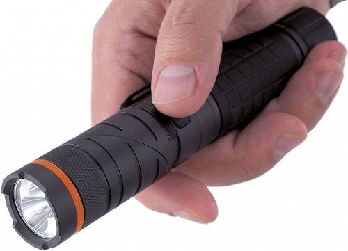 Фонарь ручной Яркий Луч Periscope UV черный/оранжевый 5Вт лам.:светодиод. CR18650x1