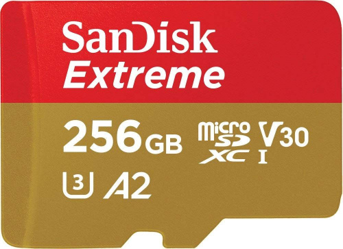 Флеш карта microSDXC 256Gb Class10 Sandisk SDSQXA1-256G-GN6MA Extreme + adapter