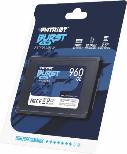 Накопитель SSD Patriot SATA-III 960GB PBE960GS25SSDR Burst Elite 2.5" фото 8