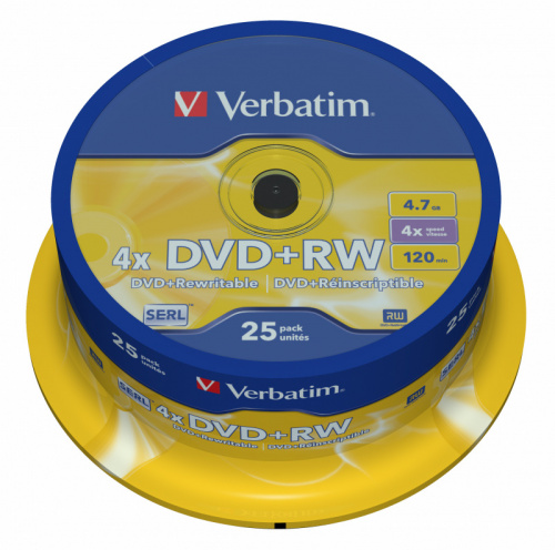 Диск DVD+R Verbatim 4.7Gb 16x Cake Box (10шт) (43498) фото 2