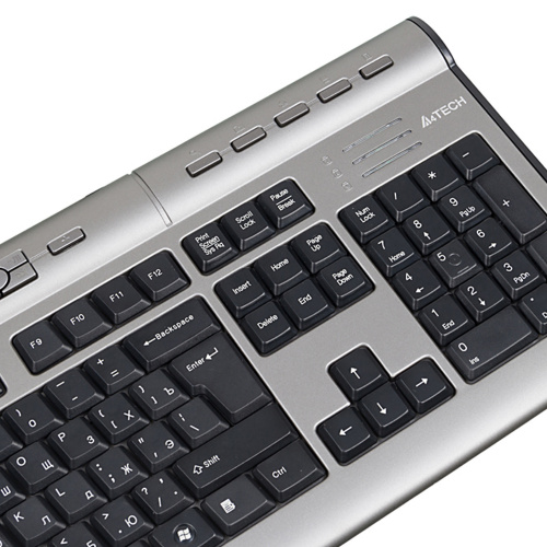 Клавиатура A4Tech KLS-7MUU серебристый/черный USB slim Multimedia фото 7