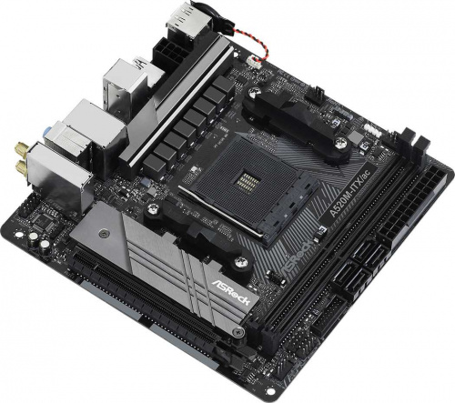 Материнская плата Asrock A520M-ITX/AC Soc-AM4 AMD A520 2xDDR4 mini-ITX AC`97 8ch(7.1) GbLAN RAID+HDMI+DP фото 3