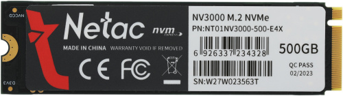 Накопитель SSD Netac PCIe 3.0 x4 500GB NT01NV3000-500-E4X NV3000 M.2 2280 фото 4