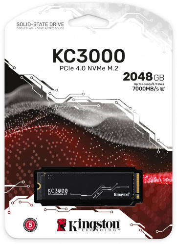 Накопитель SSD Kingston PCIe 4.0 x4 2TB SKC3000D/2048G KC3000 M.2 2280 фото 3