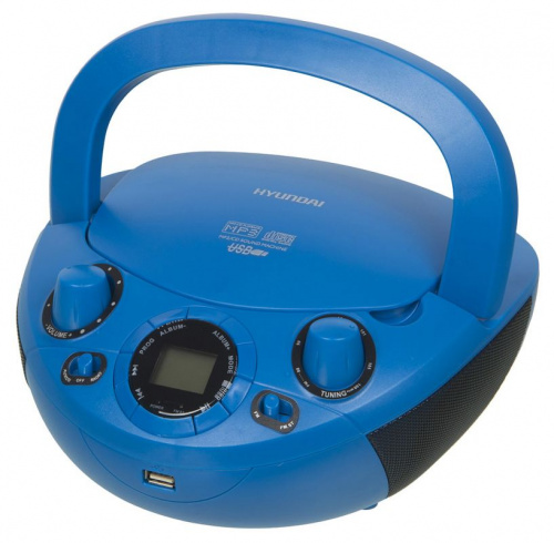 Аудиомагнитола Hyundai H-PCD220 синий 2Вт/CD/CDRW/MP3/FM(dig)/USB фото 2