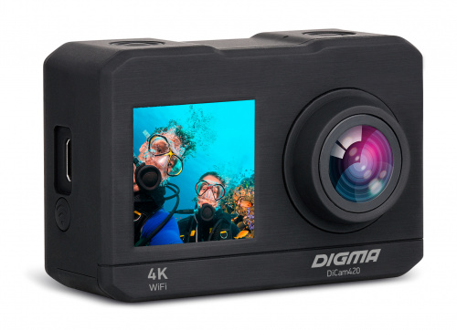 Экшн-камера Digma DiCam 420 черный фото 3