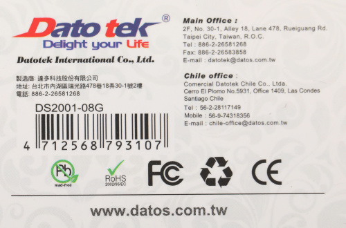 Флеш Диск Dato 8GB DS2001 DS2001-08G USB2.0 черный фото 3