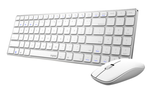 Клавиатура + мышь Rapoo 9300M клав:белый мышь:белый USB беспроводная Bluetooth/Радио Multimedia (18479) фото 2
